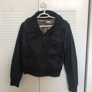Zenana Outfitters leather style bomber jacket